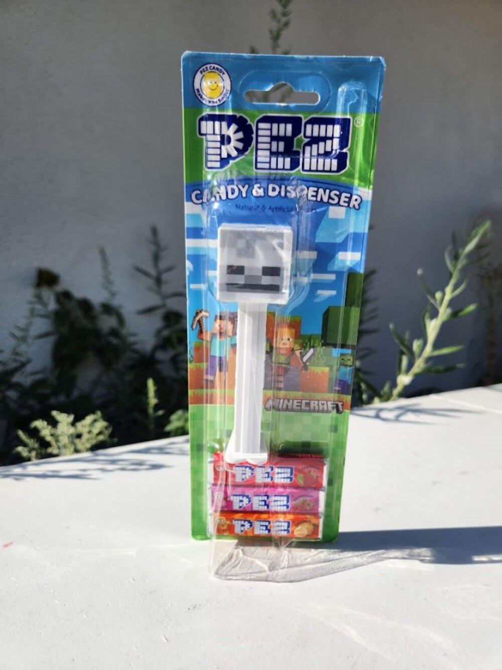 NEW PEZ Candy Dispenser Minecraft Skeleton with Refills Toy Makes a great gift.
